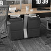 2 Drawer Mobile File Cabinet, Metal Under Desk Cabinet With