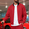 Men's Stand-Up Collar Sporty-Casual Zip-Up Long-Sleeve Jacke