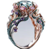 Personalized Round Topaz Flower Ring | Buy Online Best Price