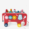 Montessori Toddlers Kids Wooden Pounding Bench Animal Bus To