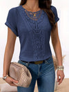 Summer Hollow Out Short-sleeved T-shirt Fashion Ethnic Style