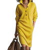Long-sleeved Sweater Dress Fashion Warm Stand-up Collar V-ne
