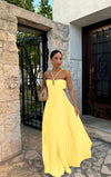 Ins Pleated Sleeveless Sling Dress Hollow High Waist Halter