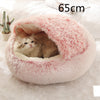 2 In 1 Dog And Cat Bed Pet Winter Bed Round Plush Warm Bed H