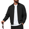 Men's Stand-Up Collar Sporty-Casual Zip-Up Long-Sleeve Jacke