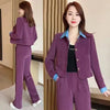 Women's Autumn New Fake Two-Piece Long-Sleeve Wide-Leg Pants
