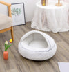 2 In 1 Dog And Cat Bed Pet Winter Bed Round Plush Warm Bed H