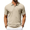 Men's Lapel Polo Shirt Linen Pocket T-Shirt | Buy Online Bes