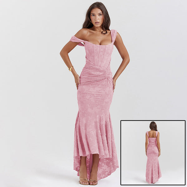 Mozision Off-shoulder Backless Sexy Evening Dress For Women