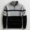 Business Stand-collar Knitwear Half-zip Long-sleeve T-shirt