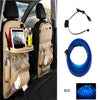 PU Leather Car Storage Bag Multifunction Seat Back Tray Hang