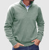 Men's Stand Collar Zipper Sweater Winter Fashion Solid Color