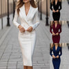 Double-breasted Blazer Dress Fashion Slim-fitting Hip-wrappe