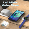 3 In 1 Magnetic Foldable Wireless Charger Charging Station M