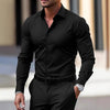Men's Shirt Business Button Down Shirt Summer Solid Color Lo