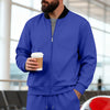 Men's Stand-Up Collar Sporty-Casual Zip-Up Long-Sleeve Jacke