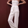 Graceful Tube Top Suit Fashion Button Sleeveless Top And Str