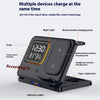 15W Wireless Chargers Stand 5 In1 LED Digital Alarm Clock Fa