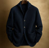 Men's Knitted Cardigan Fashion Casual Pocket Button Jacket L