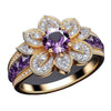 New 18K Gold Amethyst Lotus Flower Ring | Buy Online Best Pr