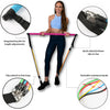 Fitness Yoga Pilates Bar Portable Gym Accessories Sport Elas