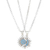 2pcs Necklace Sun And Moon Magnetic Pendant Clavicle Chain N