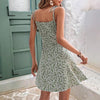 Women's Summer Floral Spaghetti Strap Beach Short Dress,Wome