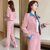Women's Autumn New Fake Two-Piece Long-Sleeve Wide-Leg Pants
