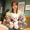 23-45cm New Lovely Hug Roses Teddy Bear Plush Pillow Stuffed