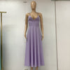 Sexy V-neck Suspender Dress Summer Fashion A-Line Long Dress