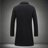 Men's Mid-length Trench Coat Fall Winter Slim Pockets Single