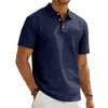Men's Lapel Polo Shirt Linen Pocket T-Shirt | Buy Online Bes