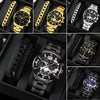 2pcs Men's New Popular Steel Strip Fashion Business Three Ey