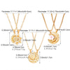 2pcs Necklace Sun And Moon Magnetic Pendant Clavicle Chain N