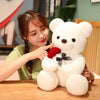 23-45cm New Lovely Hug Roses Teddy Bear Plush Pillow Stuffed