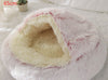 2 In 1 Dog And Cat Bed Pet Winter Bed Round Plush Warm Bed H