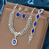 New European And American Style Elegant Luxury Sapphire Neck