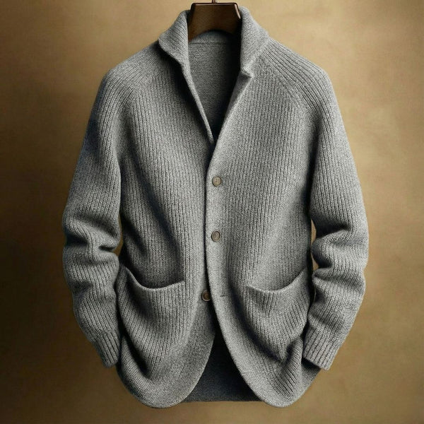 Men's Knitted Cardigan Fashion Casual Pocket Button Jacket L