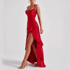 Women's Backless Ruffles Irregular Dress Summer Fashion Even