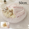 2 In 1 Dog And Cat Bed Pet Winter Bed Round Plush Warm Bed H