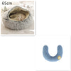 2 In 1 Dog And Cat Bed Pet Winter Bed Round Plush Warm Bed H