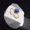 Blue Fully Paved Zircon Adjustable Ring For Women | Buy Onli