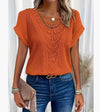 Summer Hollow Out Short-sleeved T-shirt Fashion Ethnic Style