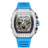 Men's Luxury Square Diamond Watch With Star Pattern | Buy On