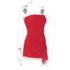 Y2K Tube-top Split Dress Summer Ins Fashion Backless Short D