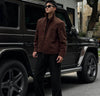 Retro Millennial Coffee-Colored Suede Jacket | Buy Online Be