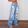 Trendy Washed Ripped Straight Jeans For Women | Buy Online B