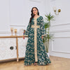 Scratch-printed Gold-stamped Fashionable Ethnic-style Dress