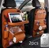 PU Leather Car Storage Bag Multifunction Seat Back Tray Hang