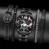 2pcs Men's New Popular Steel Strip Fashion Business Three Ey